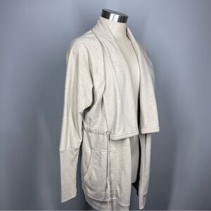 Cozy Beige Open Front Cardigan